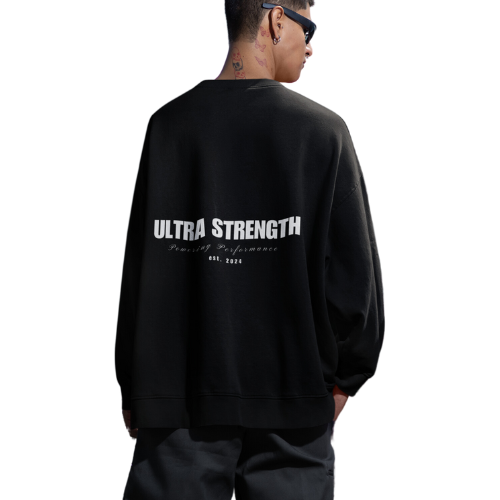 Oversized Heavy Text Sweatshirt